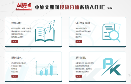 中外文期刊投稿分析系統(tǒng)AOJC